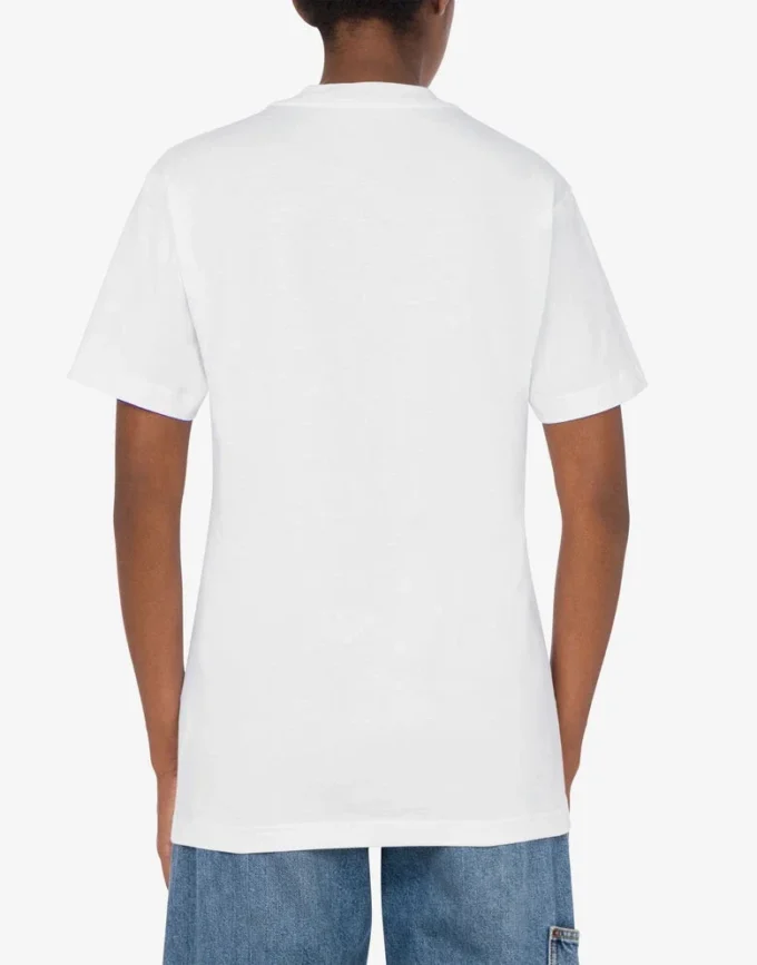 T-shirt in jersey biologico con stampa Goose