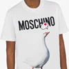 T-shirt in jersey biologico con stampa Goose