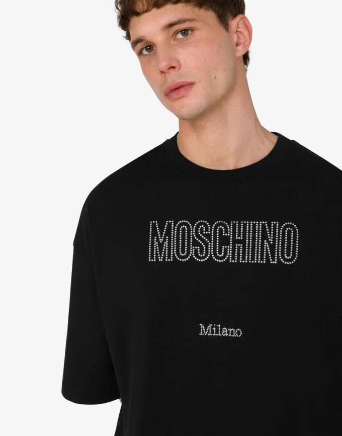 T-shirt in jersey biologico decorata