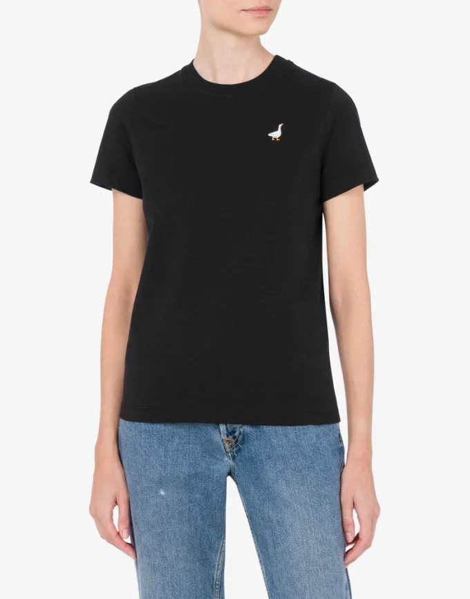 T-shirt in jersey biologico Ricamo oca