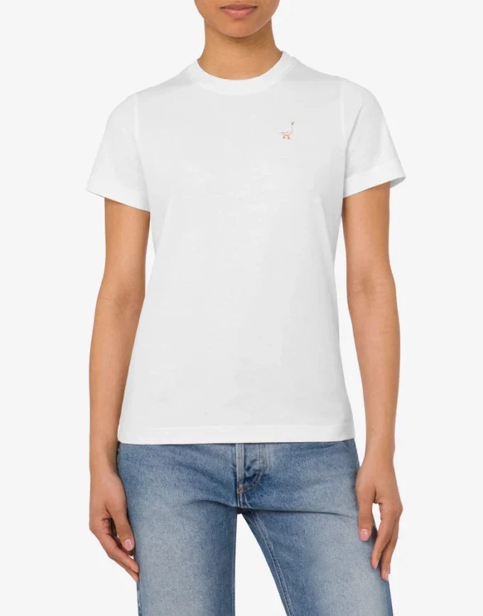 T-shirt in jersey biologico Ricamo oca