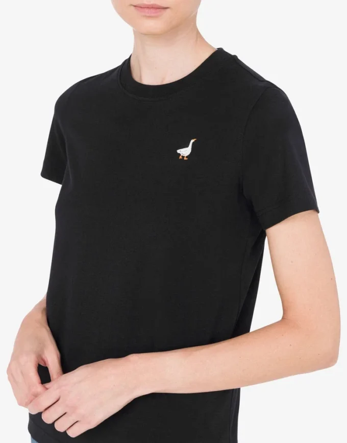T-shirt in jersey biologico Ricamo oca