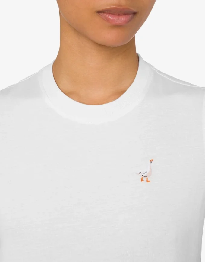 T-shirt in jersey biologico Ricamo oca
