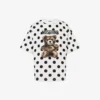 T-shirt in jersey di cotone biologico con stampa Moschino Teddy Bear