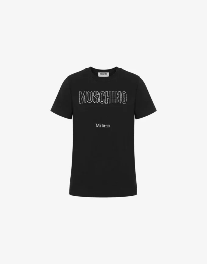 T-shirt in jersey di cotone biologico decorata