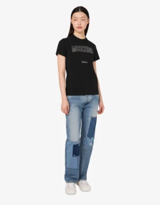 T-shirt in jersey di cotone biologico decorata