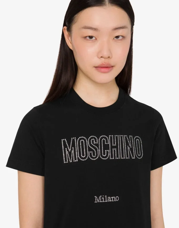 T-shirt in jersey di cotone biologico decorata