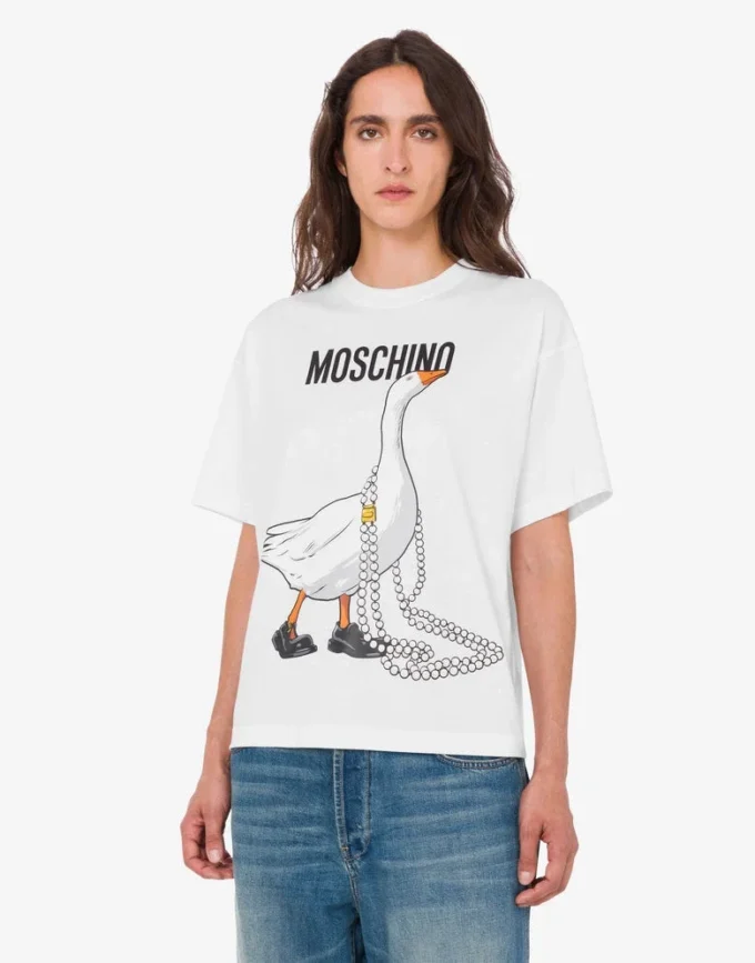 T-shirt in jersey di cotone biologico Goose