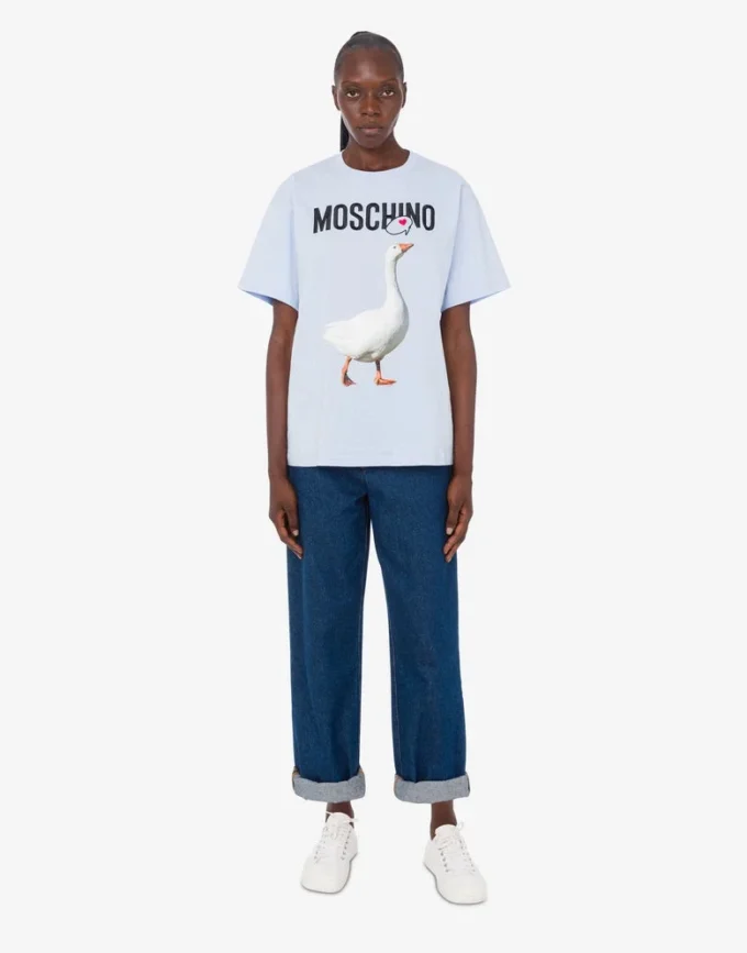 T-shirt in jersey di cotone biologico Goose