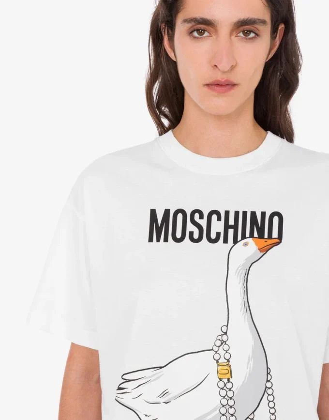 T-shirt in jersey di cotone biologico Goose