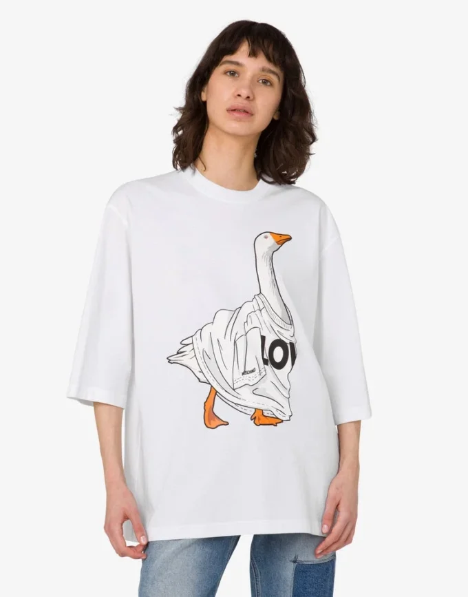 T-shirt in jersey di cotone biologico Goose