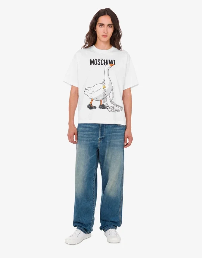 T-shirt in jersey di cotone biologico Goose