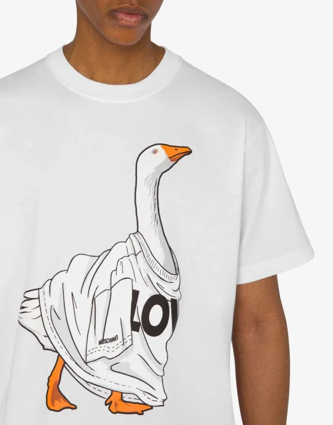 T-shirt in jersey di cotone biologico Goose