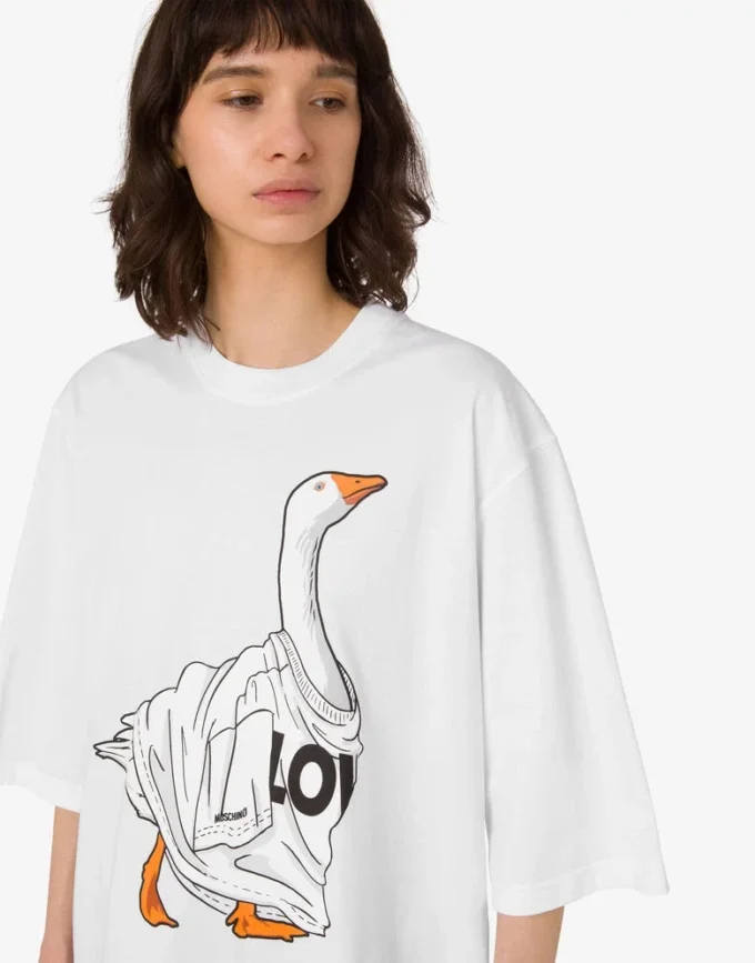 T-shirt in jersey di cotone biologico Goose