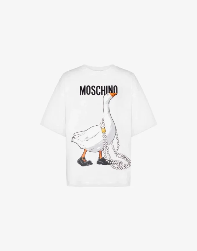 T-shirt in jersey di cotone biologico Goose