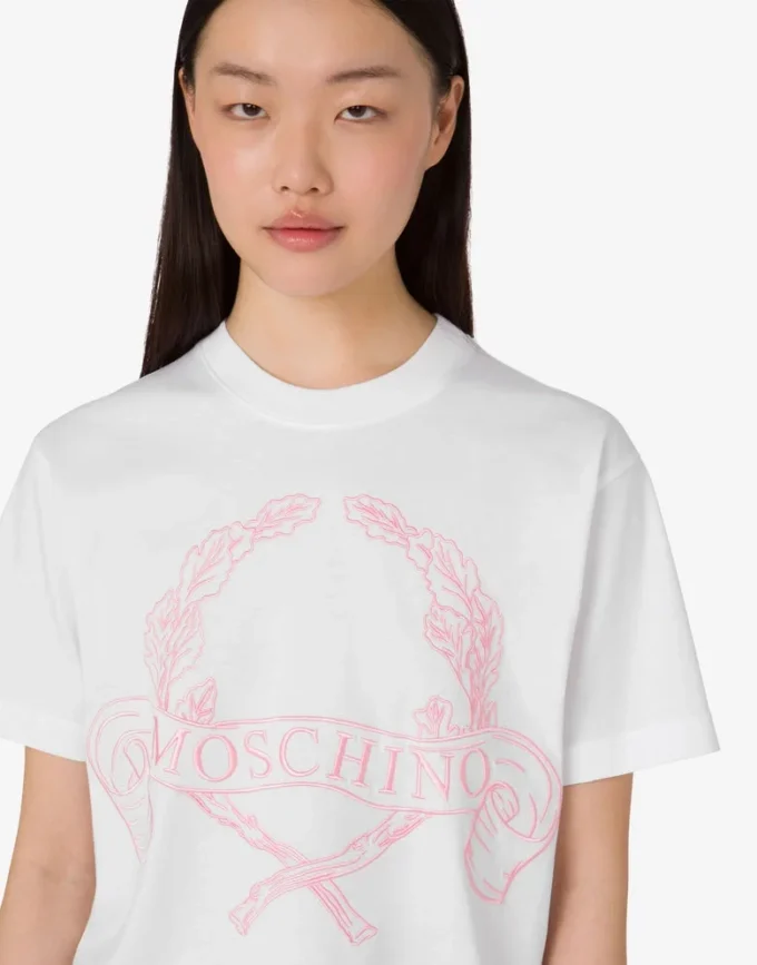 T-shirt in jersey di cotone biologico Laurel Crown