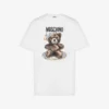 T-shirt in jersey di cotone biologico Moschino Teddy Bear