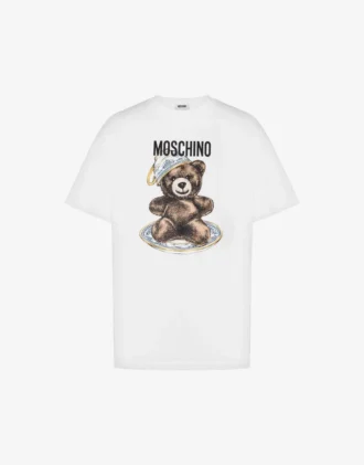 T-shirt in jersey di cotone biologico Moschino Teddy Bear