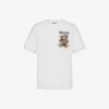 T-shirt in jersey di cotone biologico Moschino Teddy Bear