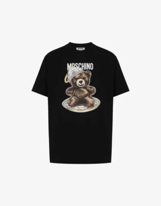 T-shirt in jersey di cotone biologico Moschino Teddy Bear