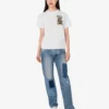 T-shirt in jersey di cotone biologico Moschino Teddy Bear
