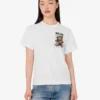 T-shirt in jersey di cotone biologico Moschino Teddy Bear