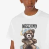 T-shirt in jersey di cotone biologico Moschino Teddy Bear