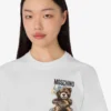 T-shirt in jersey di cotone biologico Moschino Teddy Bear