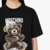 T-shirt in jersey di cotone biologico Moschino Teddy Bear