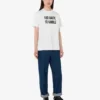 T-shirt in jersey di cotone biologico ricamata