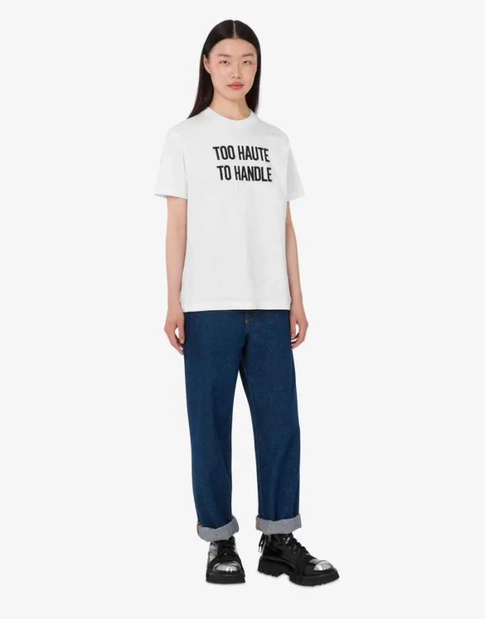 T-shirt in jersey di cotone biologico ricamata