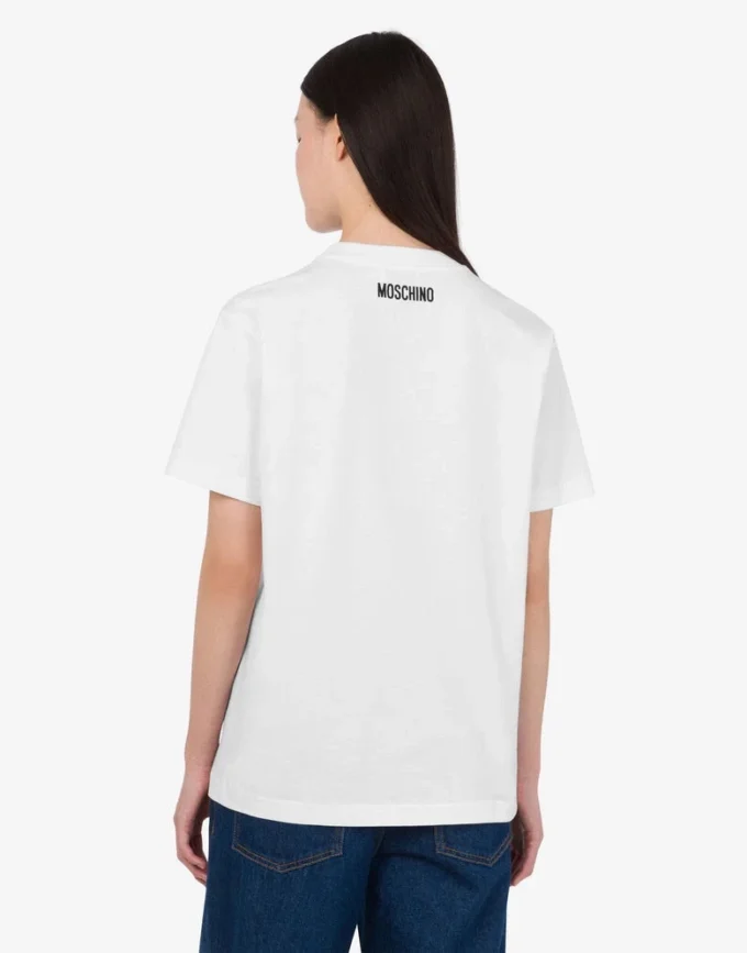 T-shirt in jersey di cotone biologico ricamata