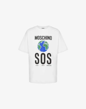 T-shirt in jersey di cotone biologico stampato