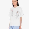 T-shirt in jersey di cotone biologico stampato
