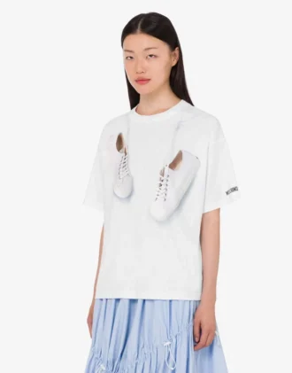 T-shirt in jersey di cotone biologico stampato