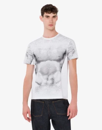 T-shirt in jersey di cotone biologico stampato
