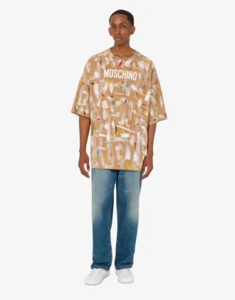 T-shirt in jersey di cotone biologico stampato