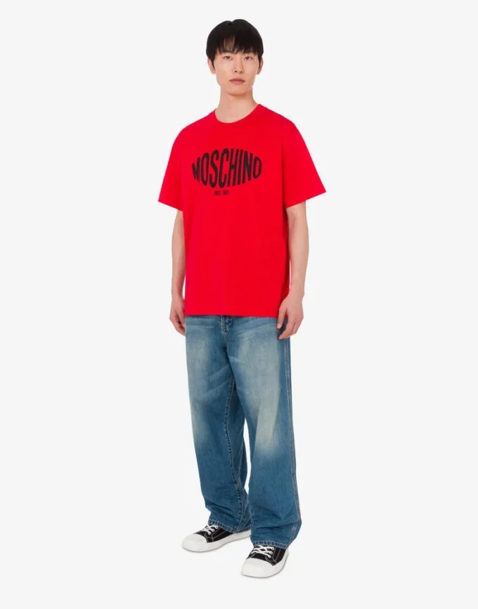T-shirt in jersey di cotone biologico stampato