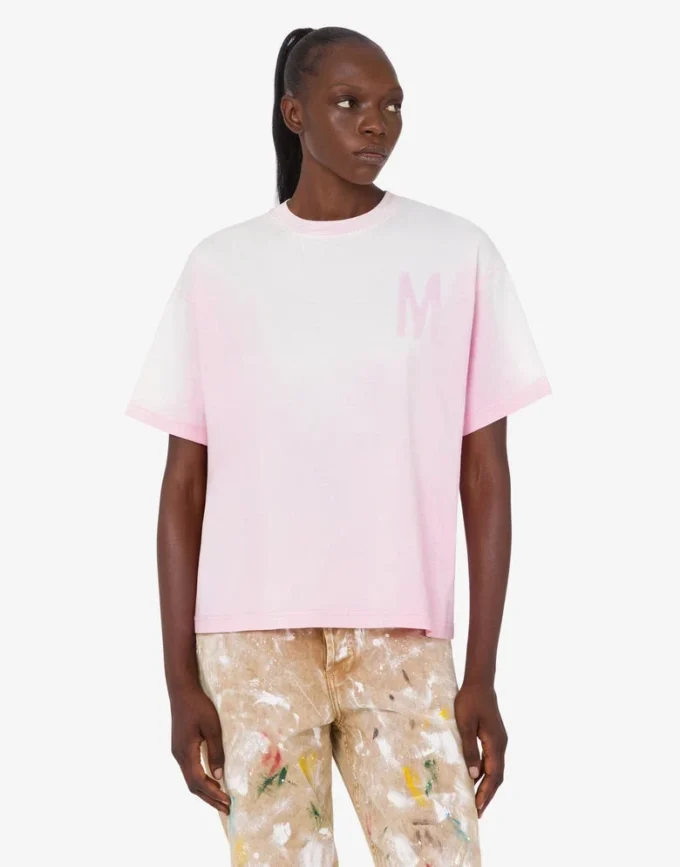 T-shirt in jersey di cotone biologico stampato
