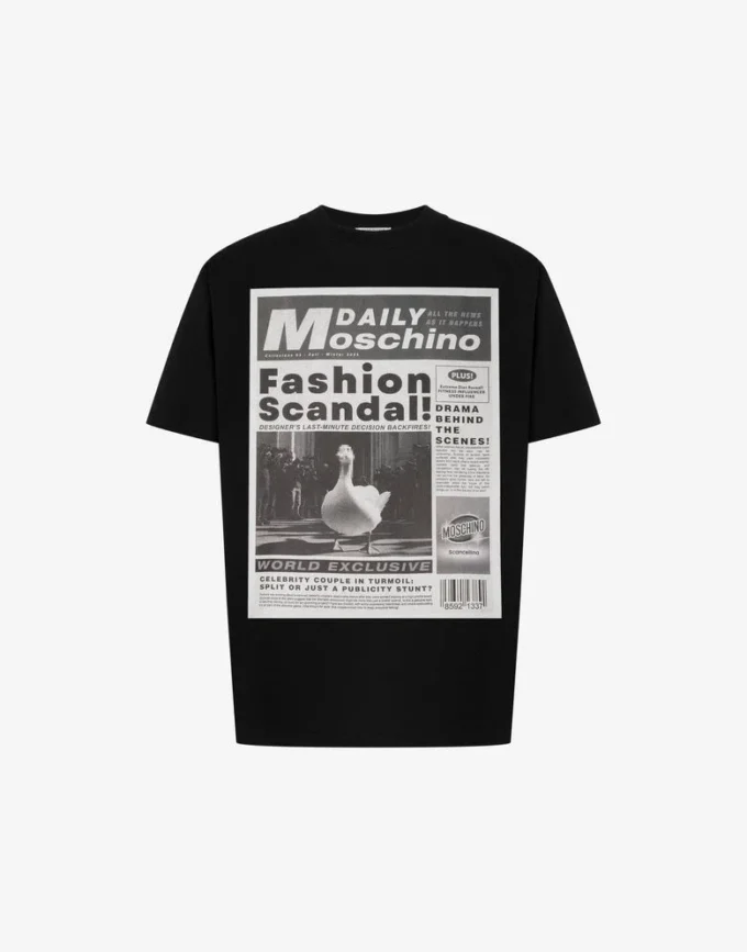 T-shirt in jersey di cotone biologico stampato