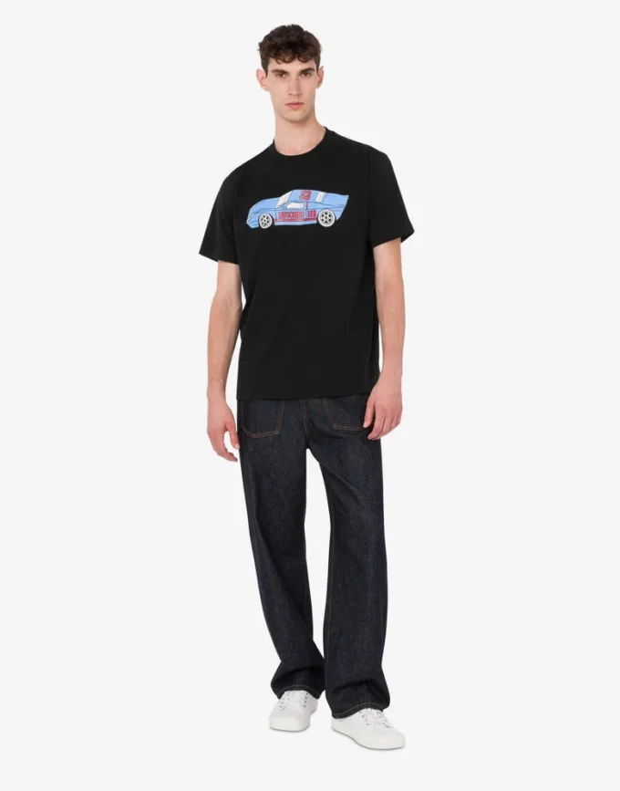 T-shirt in jersey di cotone biologico stampato