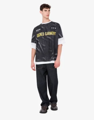 T-shirt in jersey di cotone biologico stampato