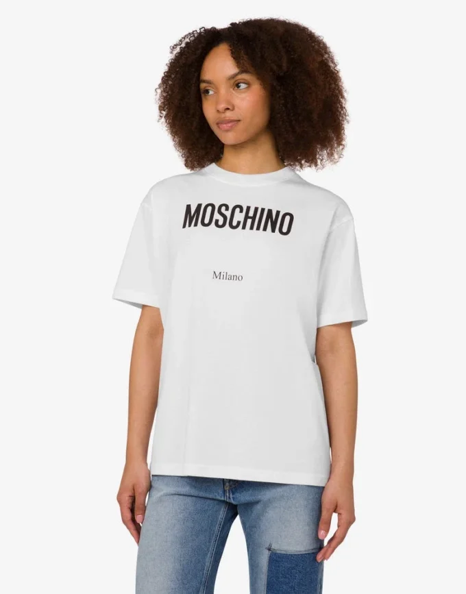T-shirt in jersey di cotone biologico stampato