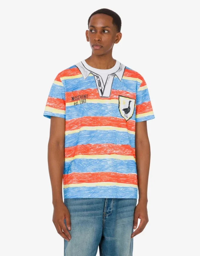 T-shirt in jersey di cotone biologico stampato T-shirt in jersey di cotone biologico stampato