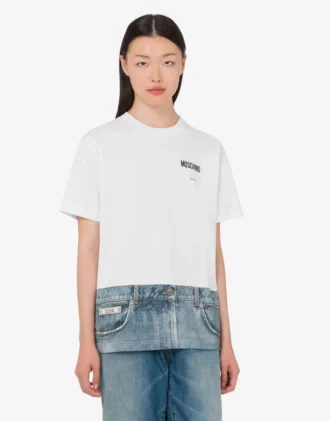 T-shirt in jersey di cotone biologico stampato