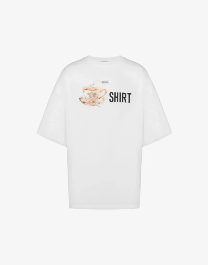 T-shirt in jersey di cotone biologico stampato