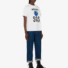 T-shirt in jersey di cotone biologico stampato