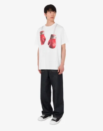T-shirt in jersey di cotone biologico stampato