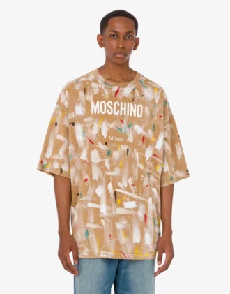 T-shirt in jersey di cotone biologico stampato