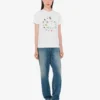 T-shirt in jersey di cotone biologico stampato
